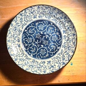 Cobalt Floral Fruit Bowl